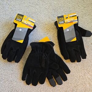 Advanced Gloves Thinsulate Black Cowhide Gloves BP-100, Unisex Size L